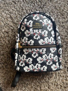 Black Mini Disney Mickey Mouse Backpack